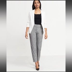 Reitman’s Cropped Length Pant.  Fitted Waist.  Tweed-Look Fabric.